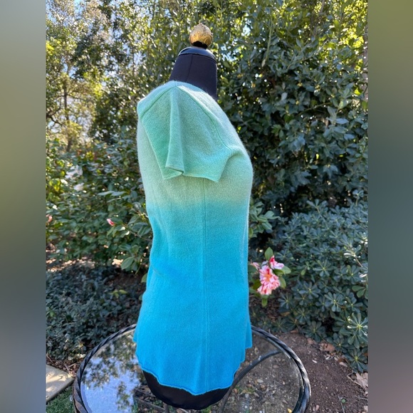 Letarte Apres Soleil 100% cashmere short sleeve ombre sweater - size S - Picture 3 of 4